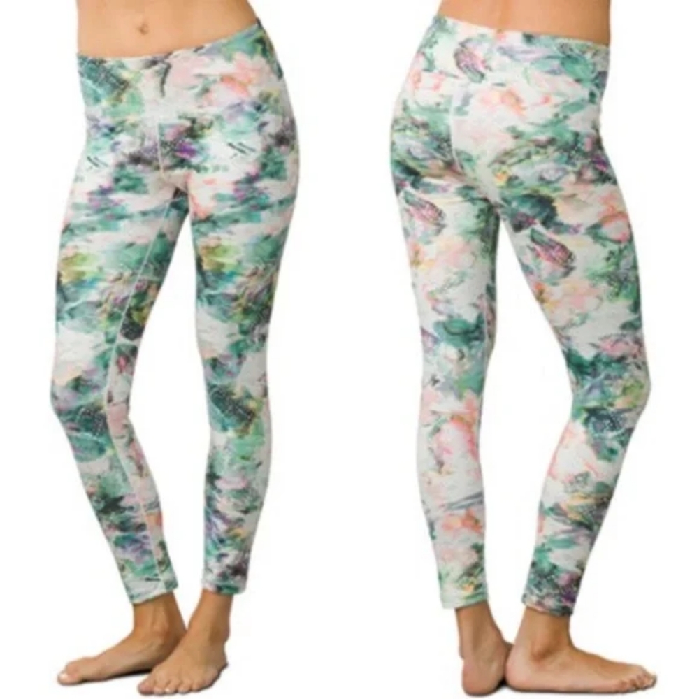 Prana "Graceful‎ Pillar" yoga pants Size L Multi-colored